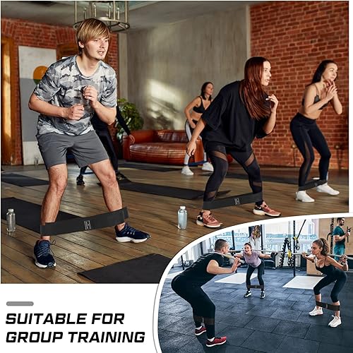 Miniatura 7 de 24 bandas de resistencia de tela para entrenar fuerza, bandas de ejercicio para mujeres y hombres, bucle de resistencia para piernas y glúteos,