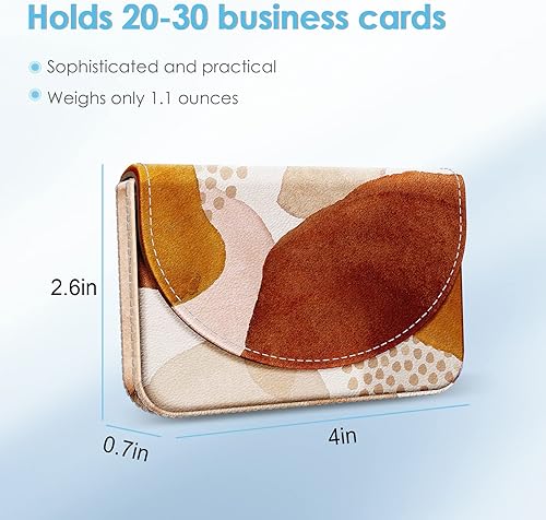 Miniatura 2 de Tarjetero de piel sintética, diseño de impresión en color, tarjetero con bolsillos, magnéticos, para hombres y mujeres, con puntos bohemios