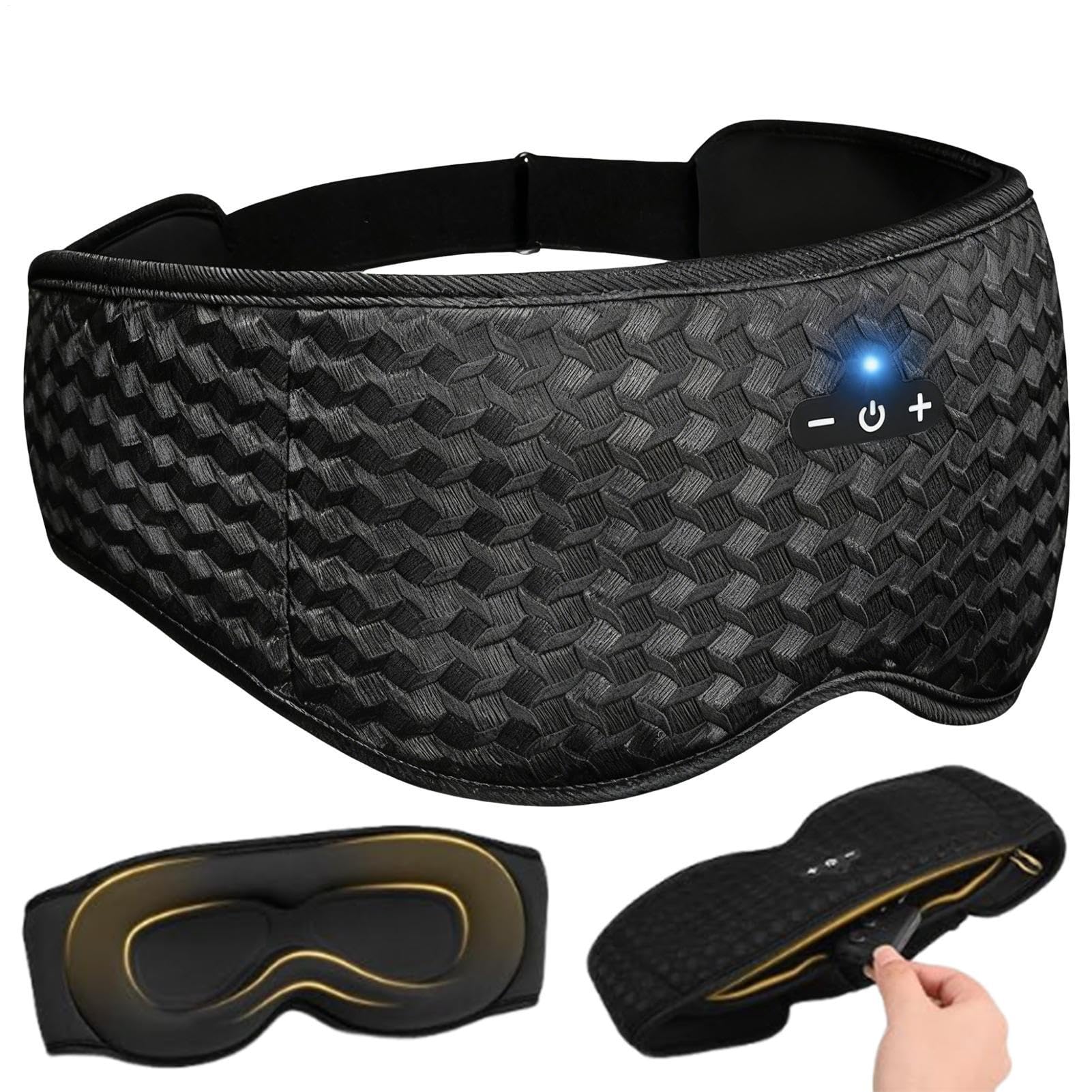 Maschera per Occhi Wireless con Musica Cuffie Comfortevoli Con Design | Copertura per Senza Fili Per Casa Viaggio Uomo Donna Famiglia