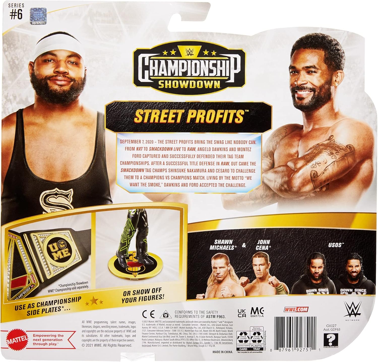 ​WWE Angelo Dawkins and Montez Ford Championship Showdown 2 Pack 6 in Action Figures High Flyers Battle Pack for Ages 6 Years Old and Up​