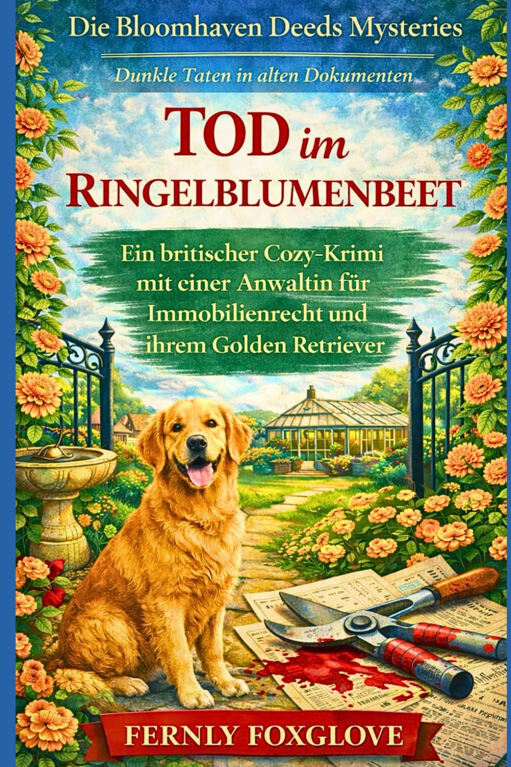 Tod im Ringelblumenbeet: Ein britischer Cotswolds-Garten-Wohlfühlkrimi mit einer Immobilienjuristin und ihrem Golden Retriever (Die Bloomhaven Deeds Mysteries)