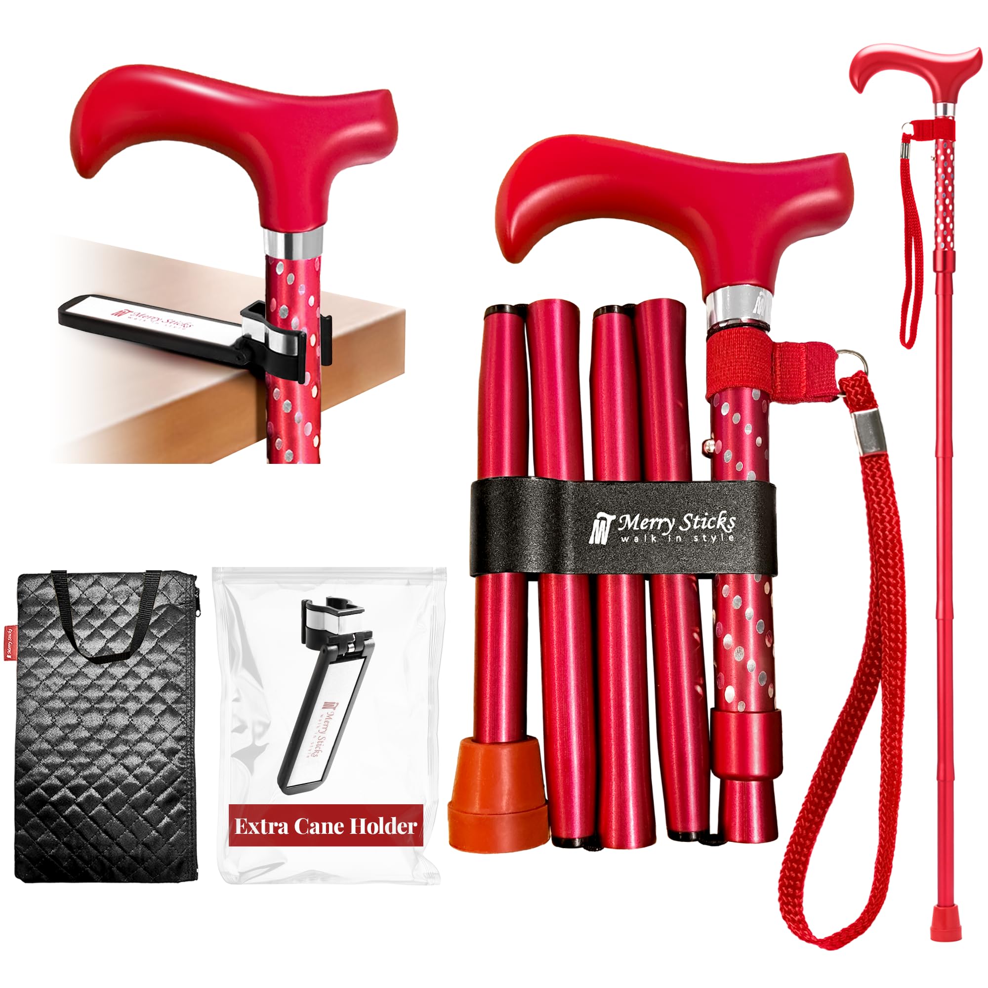 Merry Sticks Dazzling Foldable Cane Set