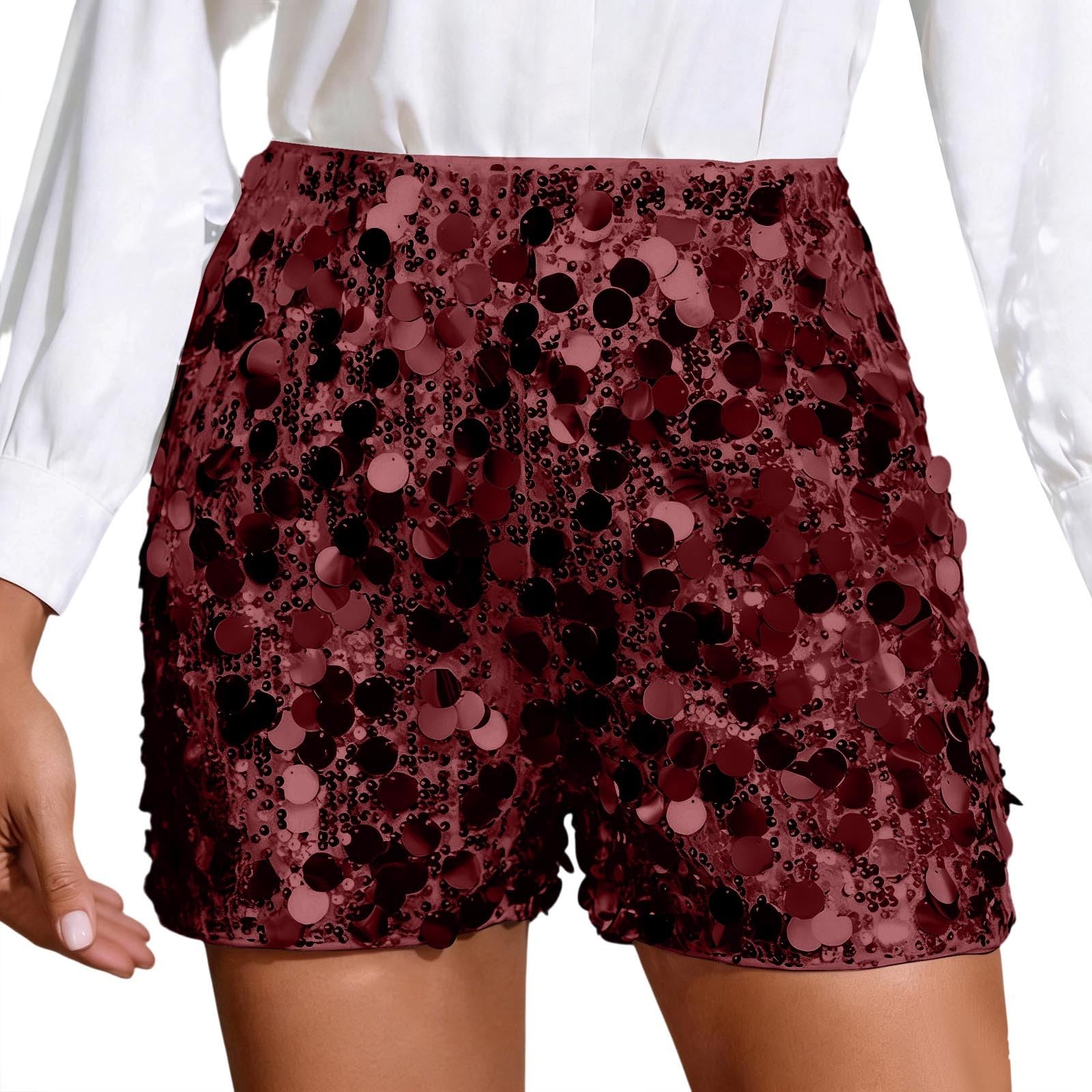 Short a paillette femme sequin brillant hot pants elastique