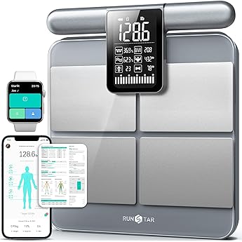 RUNSTAR Smart Body Fat Scale, Dark Black