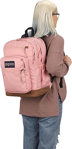Miniatura 9 de JanSport Mochila genial con funda para laptop de 15 pulgadas, mochila grande para computadora con 2 compartimentos, correas ergonómicas, Rosa