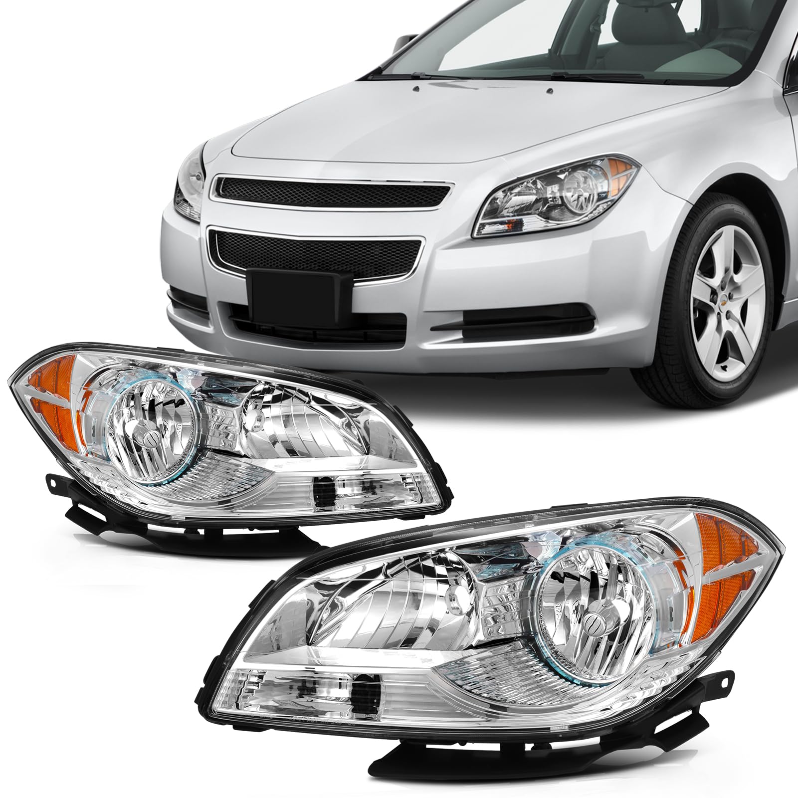 SCITOO Headlight Assembly Fit 2014-2021 For Toyota 4Runner Black Housing Amber Reflector Pair Headlights 81170-35571 — view 13