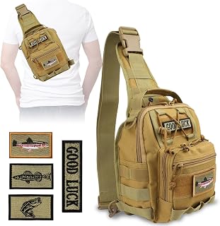 Dovesun Small Fishing Backpack Fly Fishing Sling Pack Backpack Tackle Bag