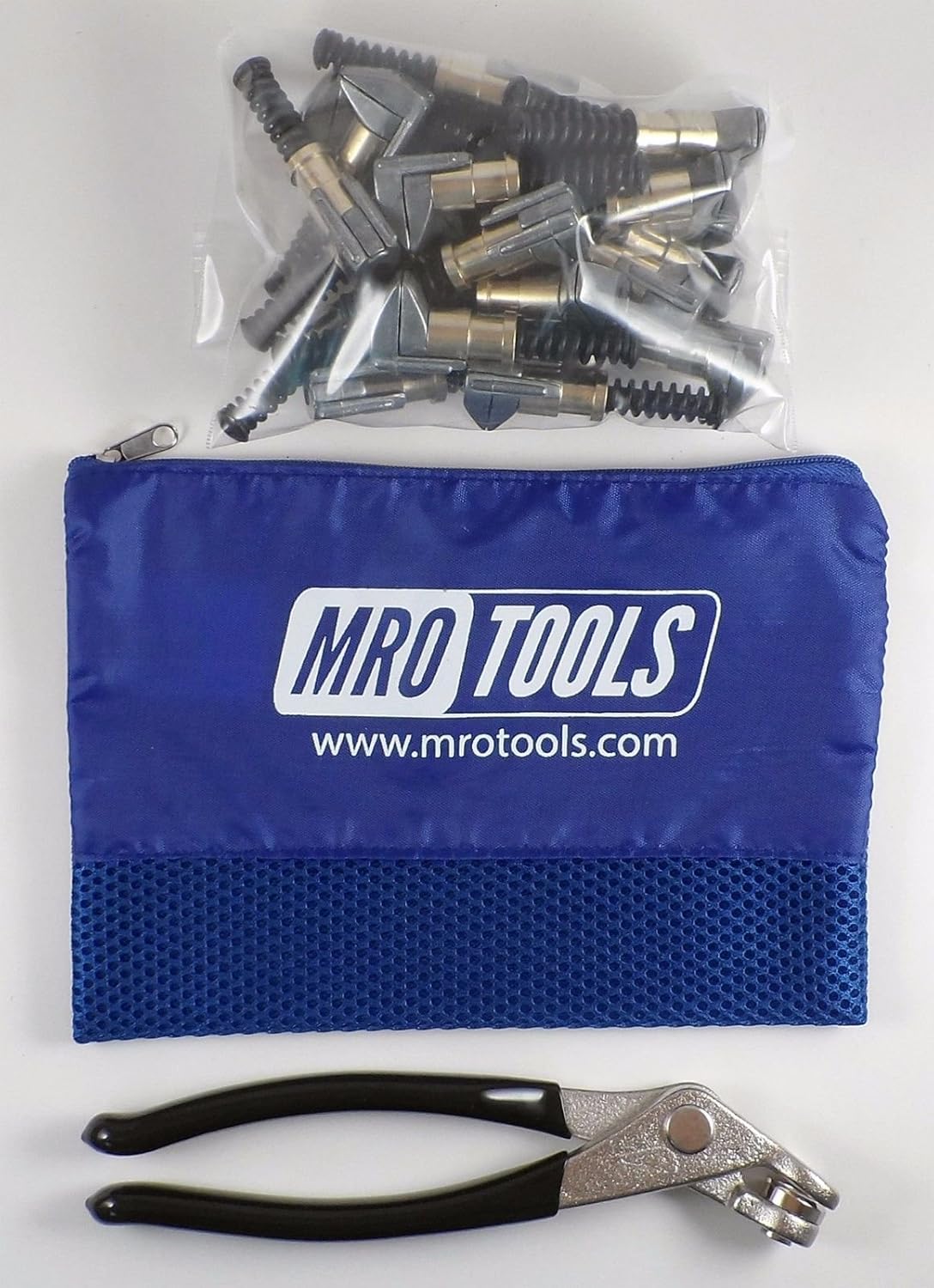 KSG3S25P 3/4 x 1/2 Cleco Side-Grip Clamps (SET OF 25) + Cleco Pliers w/Carry Bag