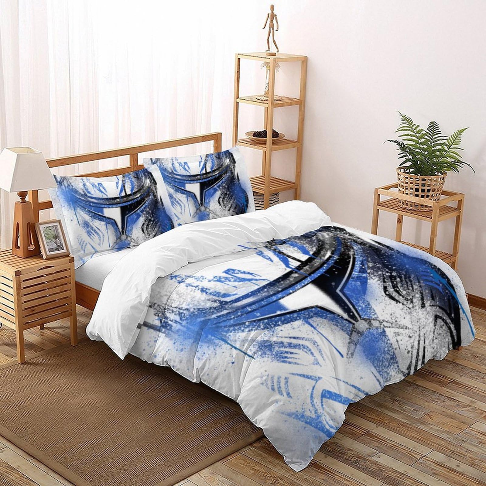 Housse de couette 260x220cm et taies d'oreiller ensemble de literie 3 pièces pour lit super king