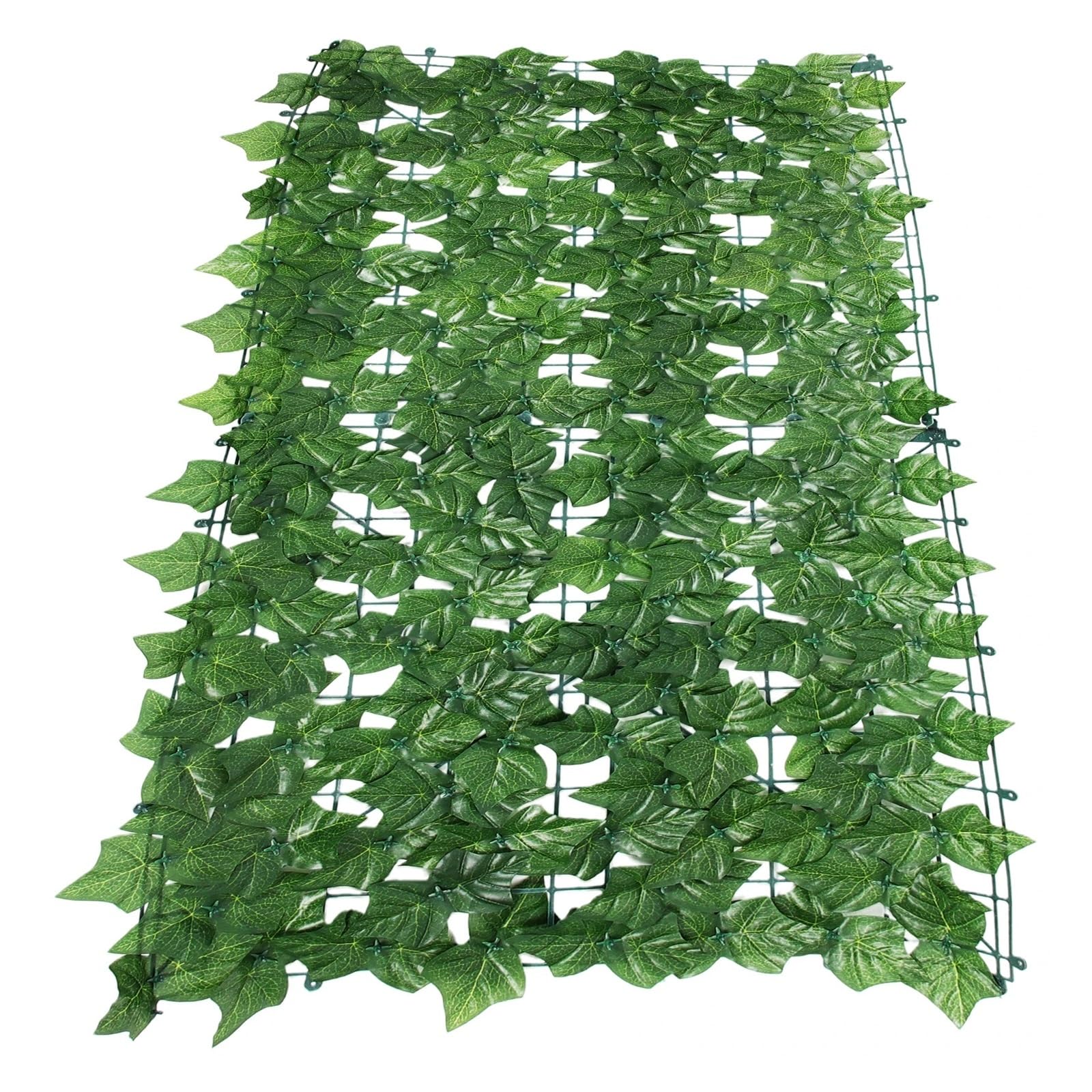 1Mx50Cm Artificial Green Leaves Wall Panel Fake Privacy Fence Balcony Garden Decoration Faux Leaf Trellis Outdoor Greenery