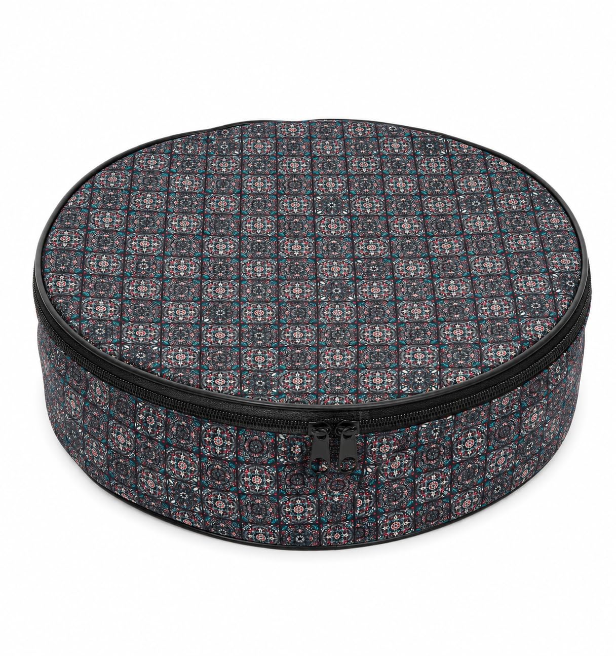 Premium Thali & Dinner Plate Storage Organizer | 14 Inch Plate Storage Cover | Holds Up to 12 Plates | Durable Quilted Fabric | Double Zipper | Dust Proof-image-23