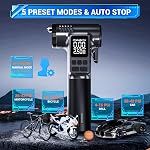 Gonfleur de pneus Portable Air Compresseur, 180 PSI Sans fil Air Pompe pour pneus de voiture, 8 IN1 Mini Pompe à pneus de vélo, Gonfleur de pneus avec jauge de pression, Portable Air Compresseur pour moto de voiture Bike Ball