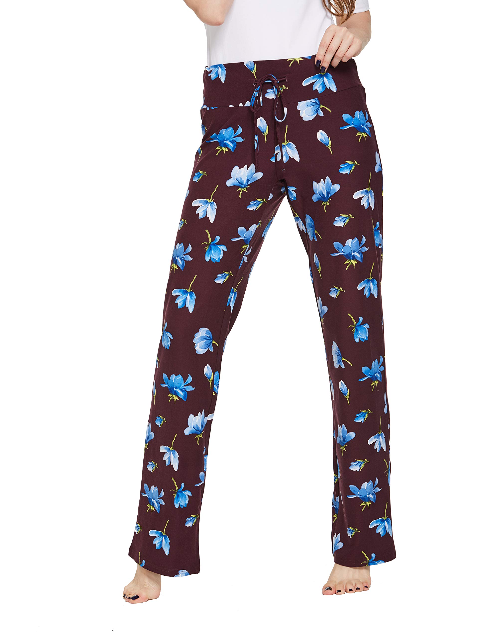 CYZ Womens Casual Stretch Cotton Pajama Pants Simple Lounge Pants