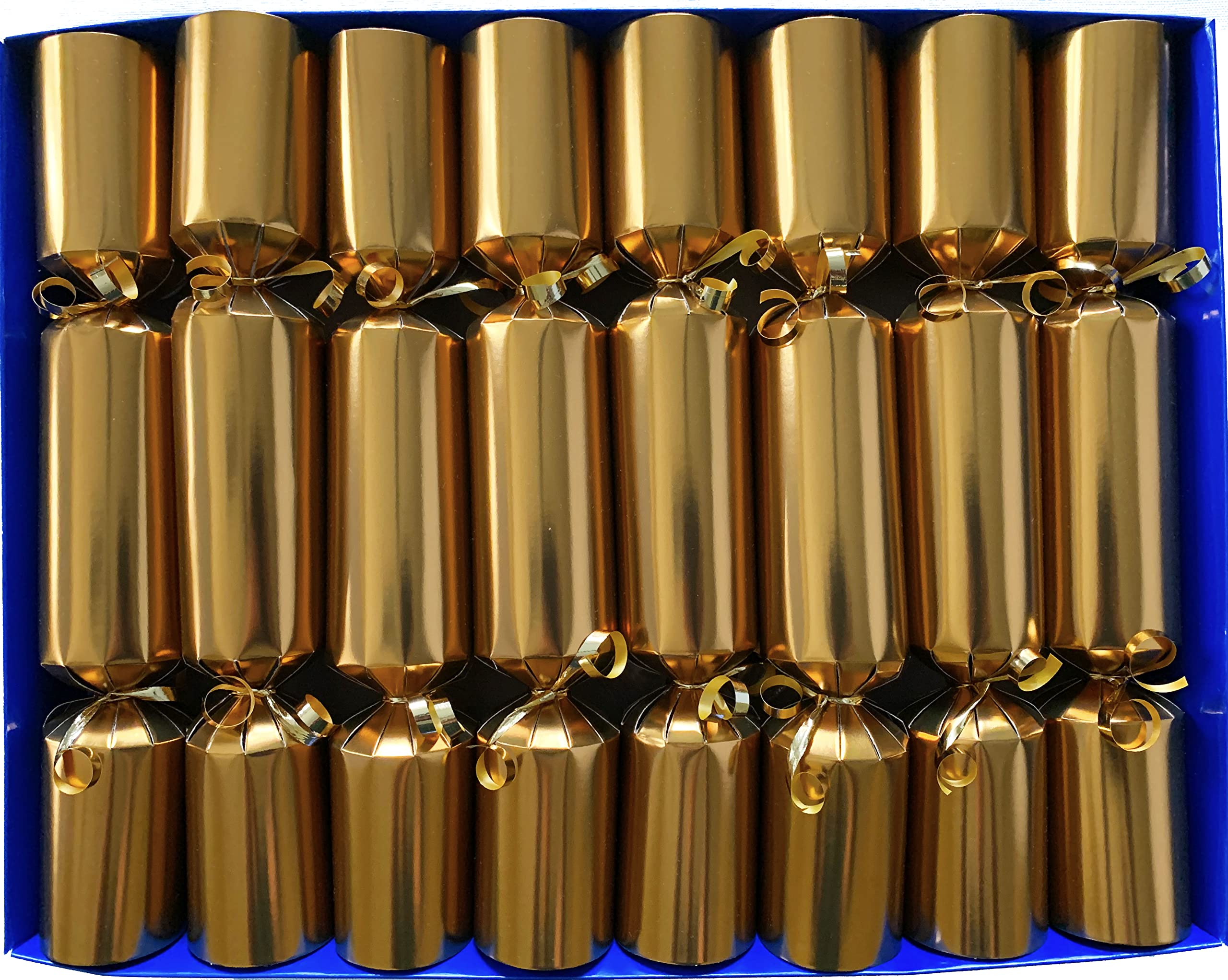 Crackers Ltd Bronze Box Of 8 Fill Your Own Christmas Crackers With Matching Trim And Tags