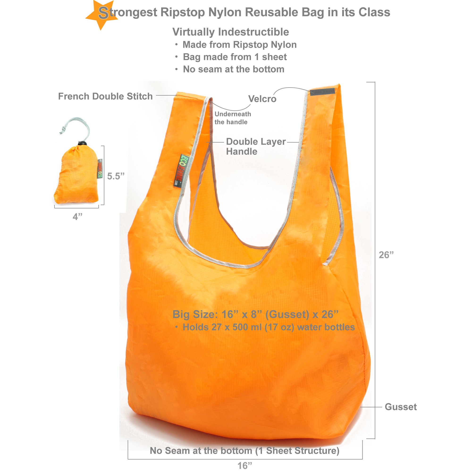 Amazon.co.jp: EcoJeannie 高強度リップストップナイロン製