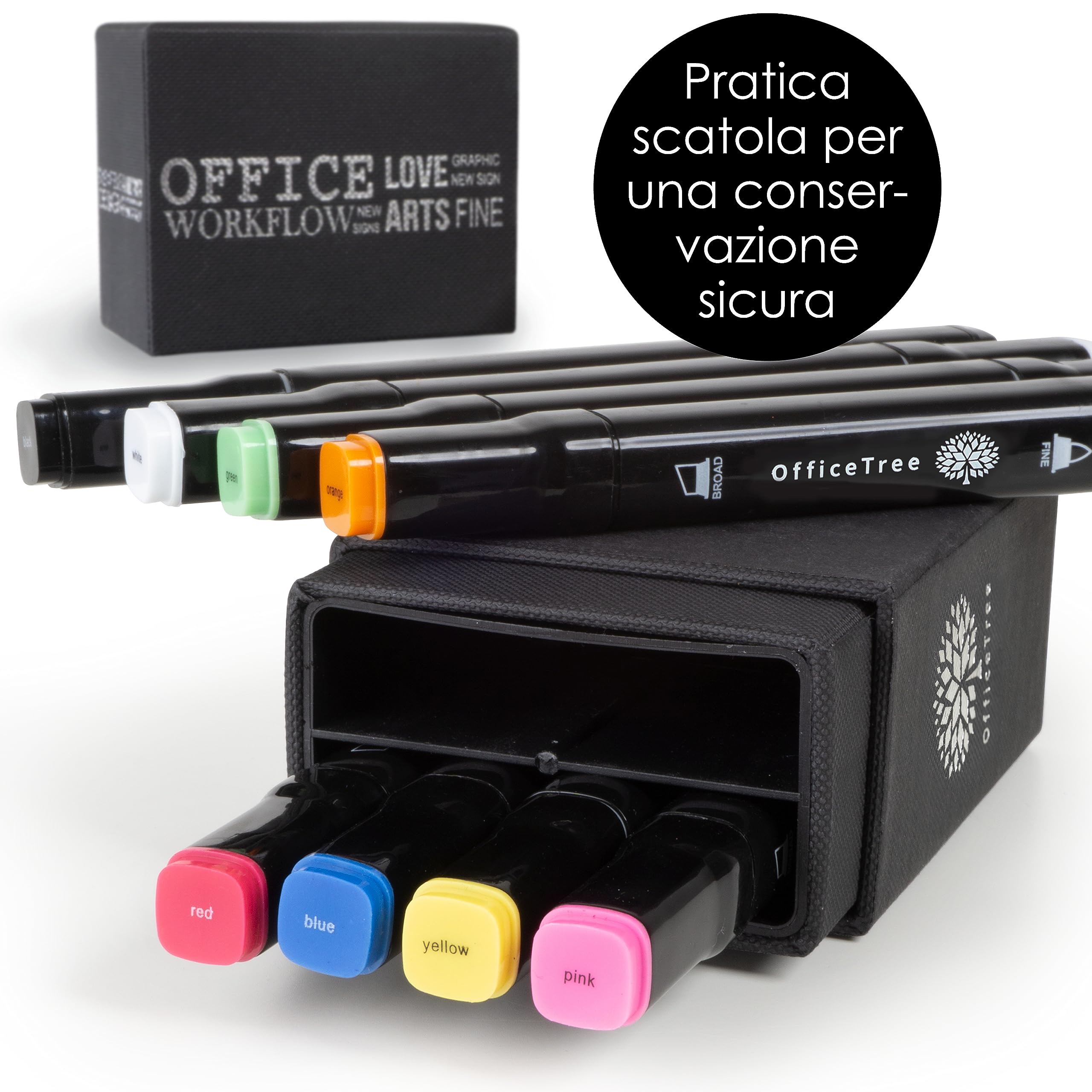 Pennarelli Gesso Liquido Cancellabili OfficeTree - 8 Colori Per Lavagna, Vetro, Superfici Lisce - Foto 6
