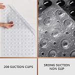 Upgrade Baby Bath Mat Non Slip Extra Long Bathtub Mat for Kids 40 X 16 Inch - Eco Friendly Bath Tub Mat with 200 Big Suction Cups,Machine Washable Shower Mat,Clear