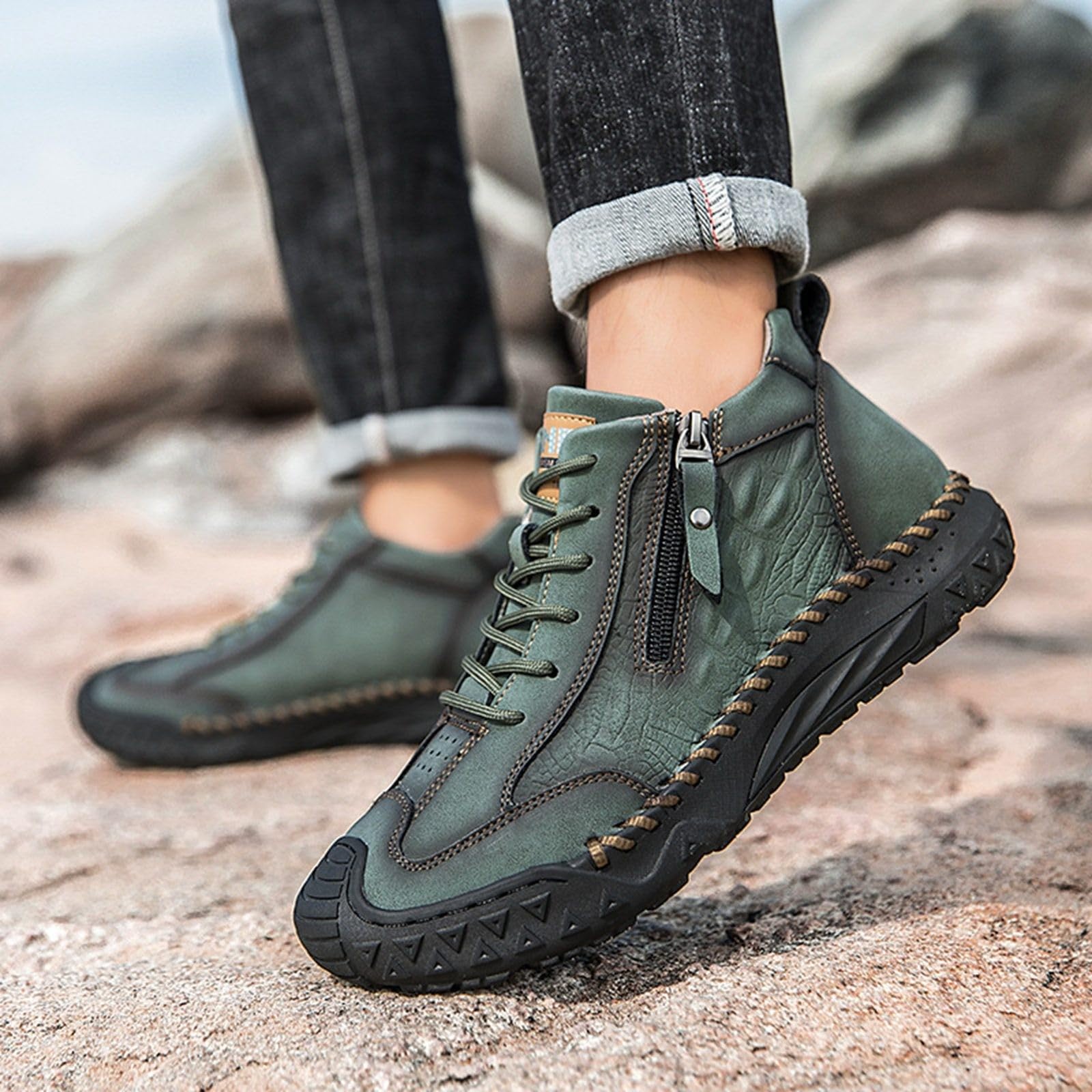 Scarpe Oxford da uomo cucite a mano, in pelle, per Oktoberfest | Eleganti scarpe da uomo con suola stabile, ideali per feste popolari, lavoro, matrimoni ed eventi di danza
