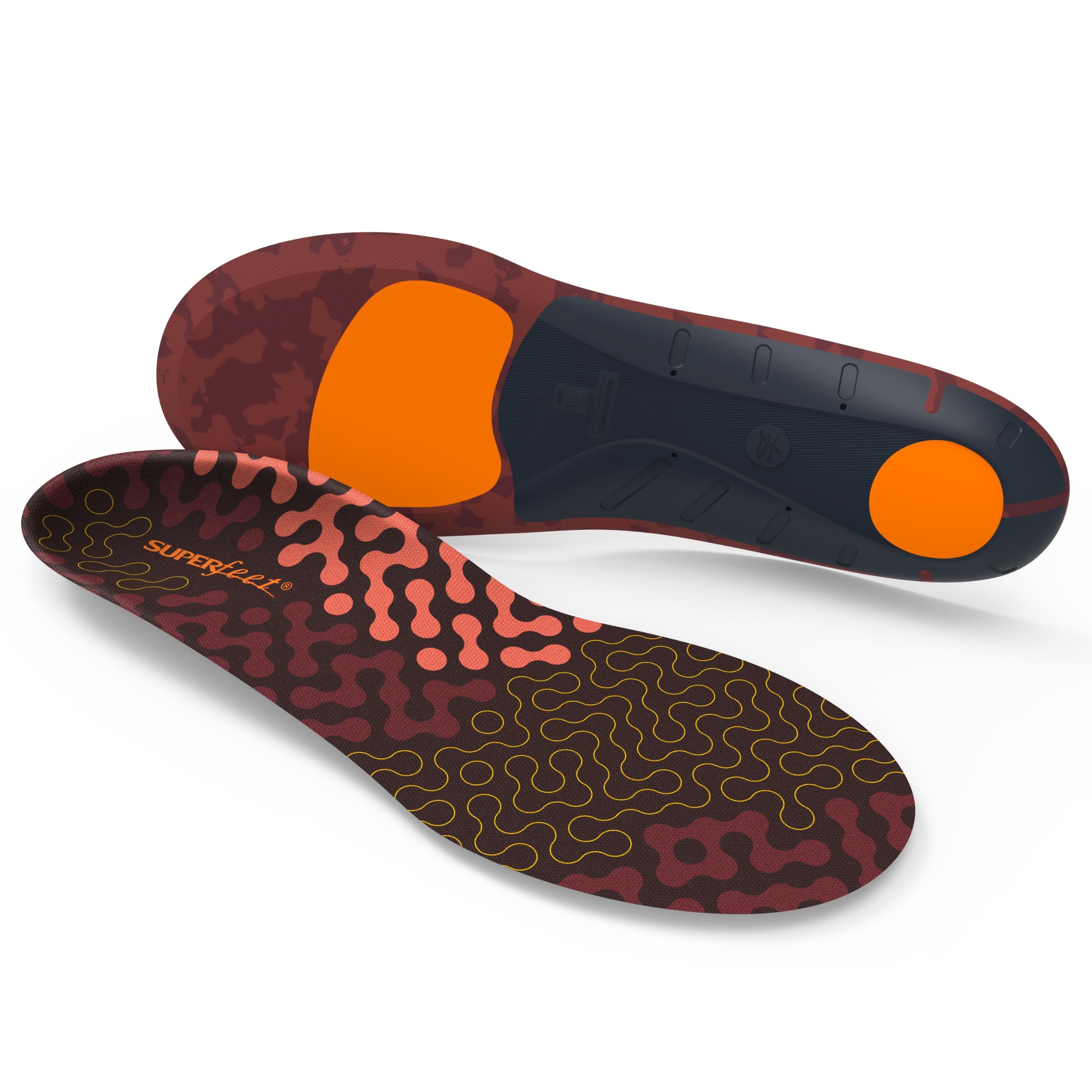 Superfeet Run Cushion - Solette per arco basso, supporto per arco plantare, inserti ritagliabili per scarpe da corsa, livello professionale, 40-​46 da uomo