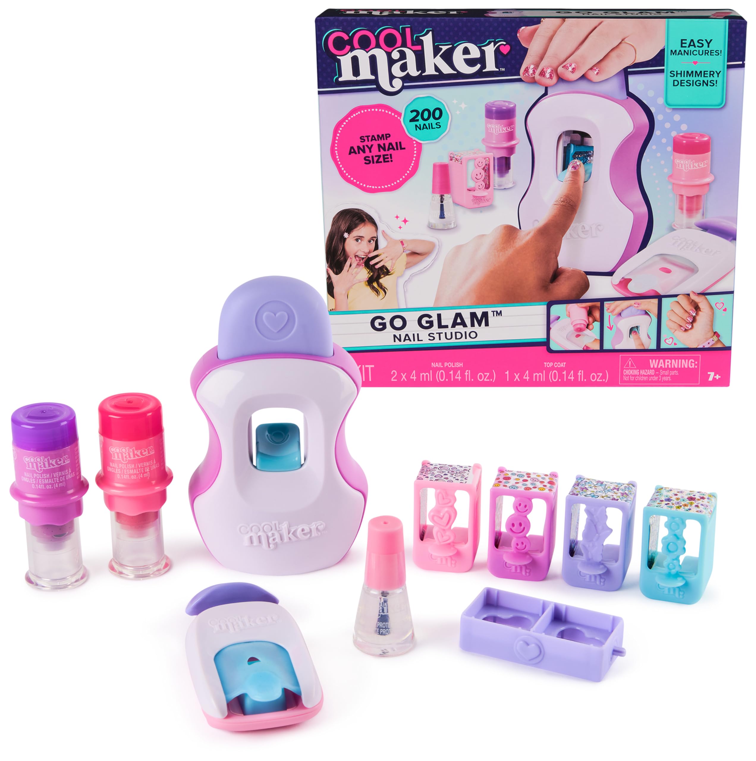 Cool MAKER Go Glam Nagelstudio - für stylische Nägel mit Motiven, ganz einfach lackieren und bedrucken, für Kinder ab 7 Jahren