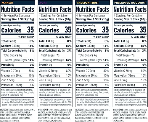 Miniatura 2 de DripDrop Hidratación - Paquetes de polvo de electrolitos - Piña Coco, Mango, Acai, Maracuyá, uva, ponche de frutas, limonada de fresa, cereza - 32