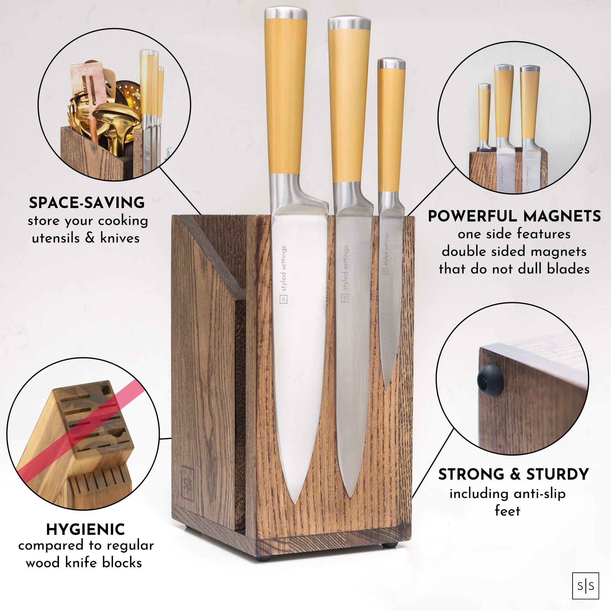 Buy Knife Holder and Kitchen Utensil Caddy 2 in 1, Dual