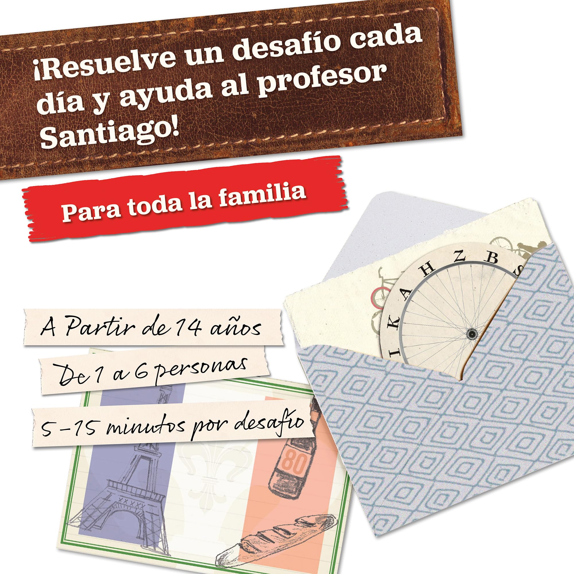 Hidden Games - Calendario de Adviento 2025 Enigmas y Misterios - El Profesor Santiago da la Vuelta al Mundo - Español - 1-6 Personas de 14 años y más - 24 Rompecabezas Individuales