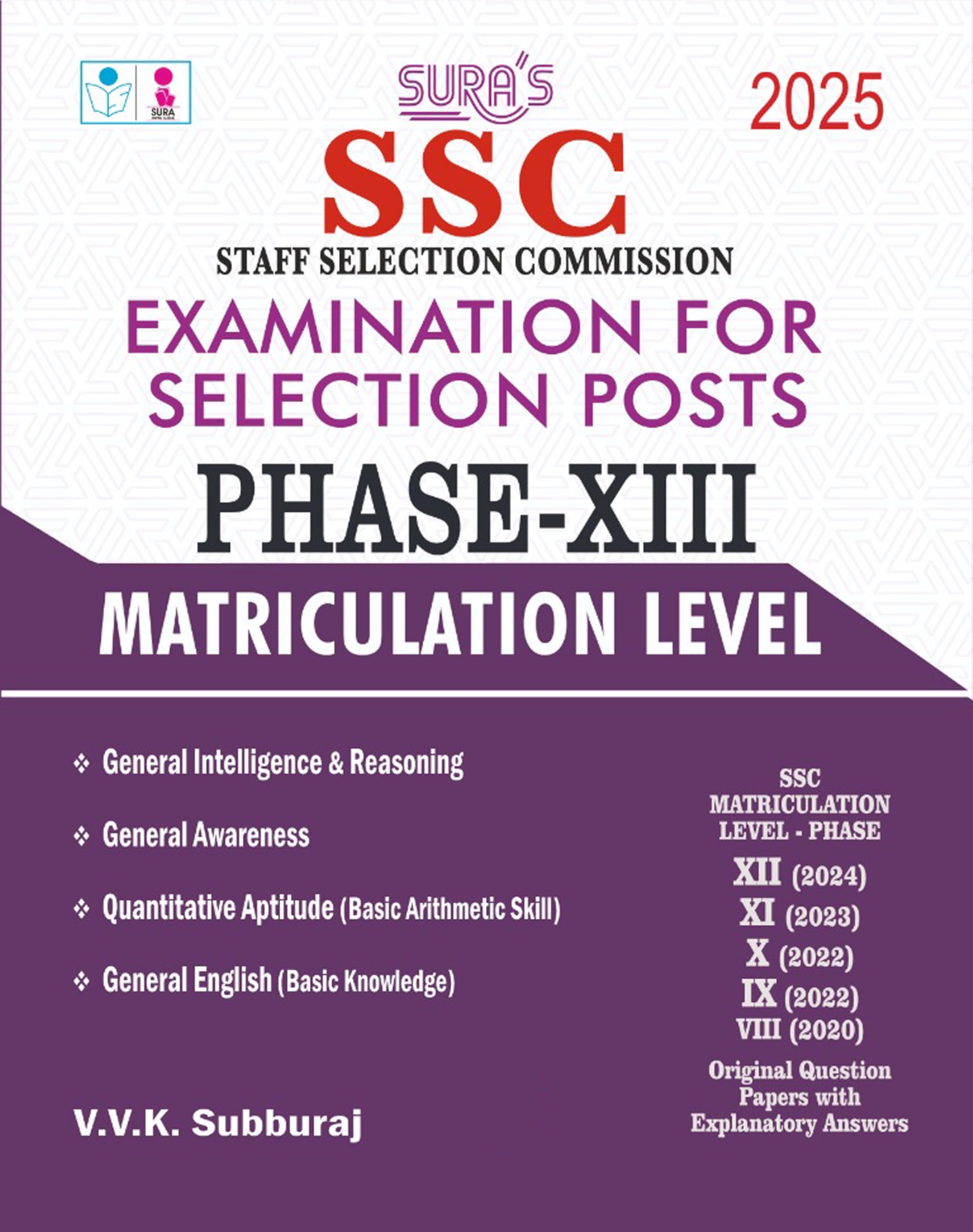 Buy SURA`S SSC Phase XIII 13 Matriculation Level Exam Book Guide
