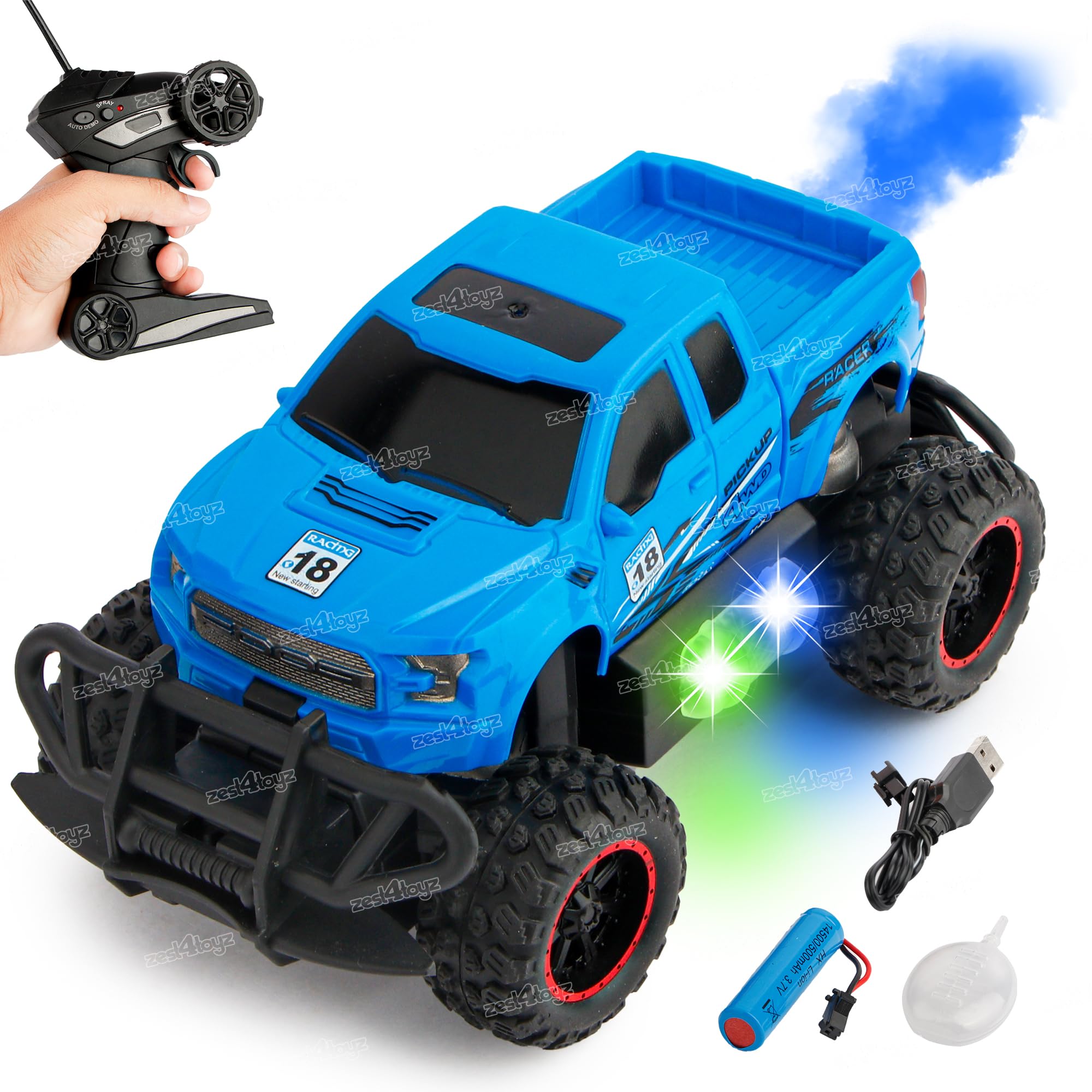 See full amazon price history chart for Zest 4 Toyz Remote Control Car for Kids with Mist Smoke Effect 2WD Monster Truck Rock Crawler Climbing RC Toy Car for Boys and Girls (Blue) Zest 4 Toyz Remote Control Car for Kids with Mist Smoke Effect 2WD Monster Truck Rock Crawler Climbing RC Toy Car for Boys and Girls (Blue) (B0CDL8HQM6) Amazon Price History, Amazon Price Tracker