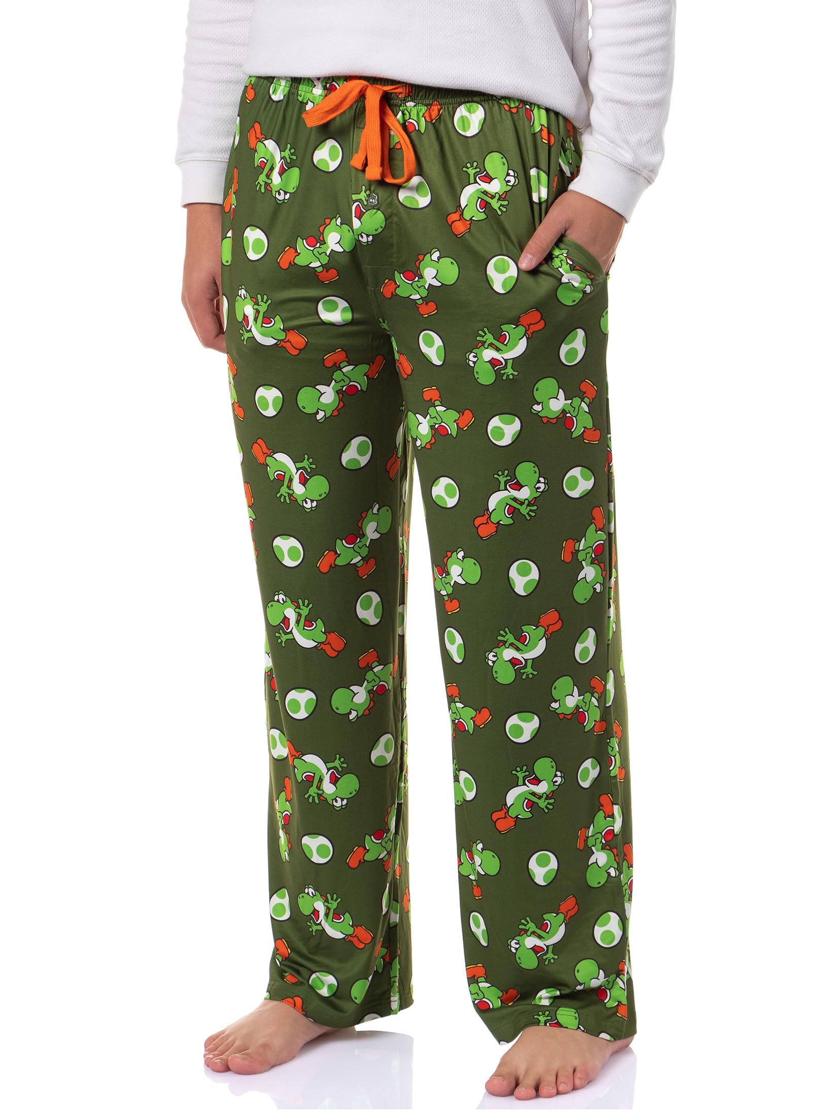 Yoshi Pajama Pants For Men Nintendo Super Mario Pants Yoshi Egg Lounge Bottoms Sleep Pants