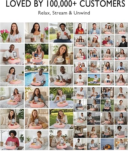 Miniatura 6 de Soporte de almohada para tableta, compatible con Kindle de 5 a 12.9 pulgadas, iPad, teléfonotableta, Google, Samsung, soporte giratorio de 360 para