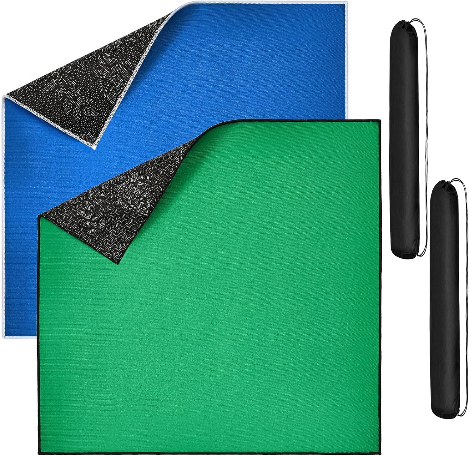 Preboun 2 Sets Mahjong Mat 35 x 35 Inch Anti Slip Playmat