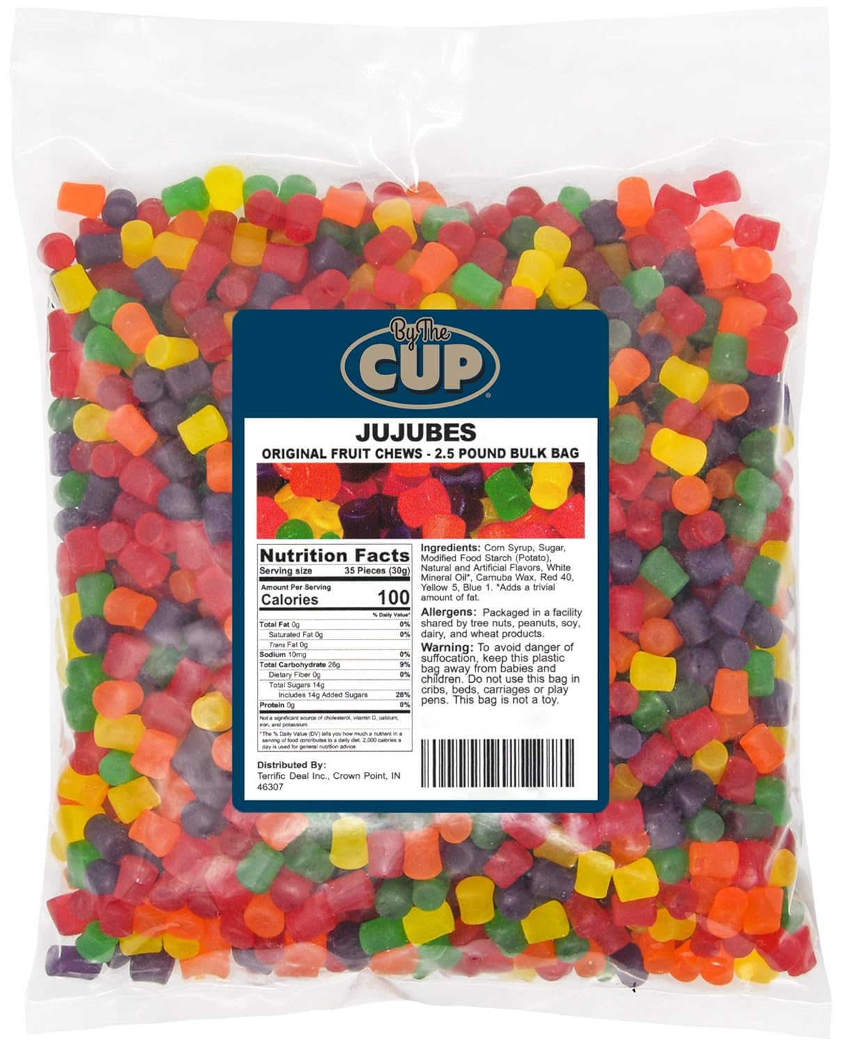 Amazon Com Jujubees Original Fruit Chews 2 1 2 Lb Bulk Bag Gummy Candy Grocery Gourmet Food