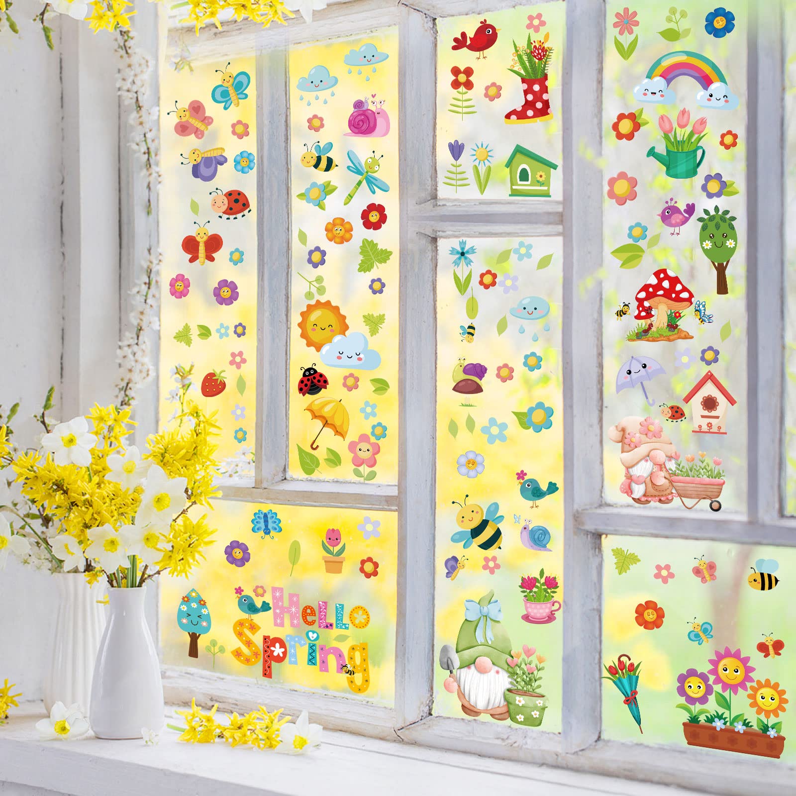 Zindoo Valentijns-raamstickers, 91 stuks herbruikbare