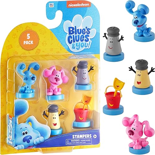 P.M.I. Sellos Blue's Clues para niños  5 juguetes de pistas azules en 1 paquete  Colecciona los 12 juguetes de pistas azules  mini juguetes