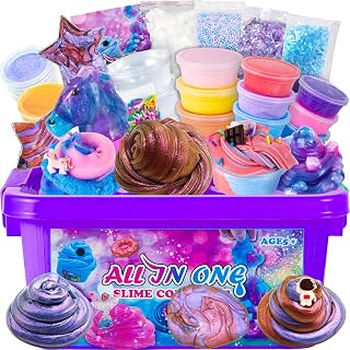 Mini Galaxy Slime Kit, Color Changing Slime Heat Sensitive,Party Favor Gifts Slime Stress Relief Toy Scented Sludge Toy for Kids,Christmas Stocking Stuffers