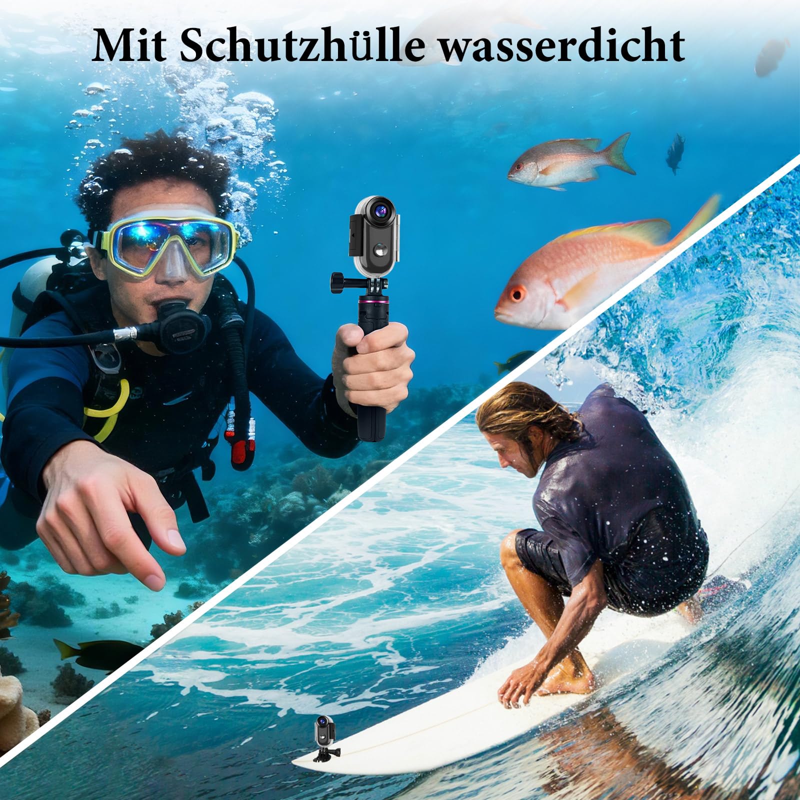 sakalaka HD 1080P Mini Körperkamera, POV-Kamera Tragbare Action Bodycam mit Halterung, Vlogging Mini Kamera, 32GB Karte enthalten, Freihandaufnahme für Sport, Radfahren, Reisen, Haustiere