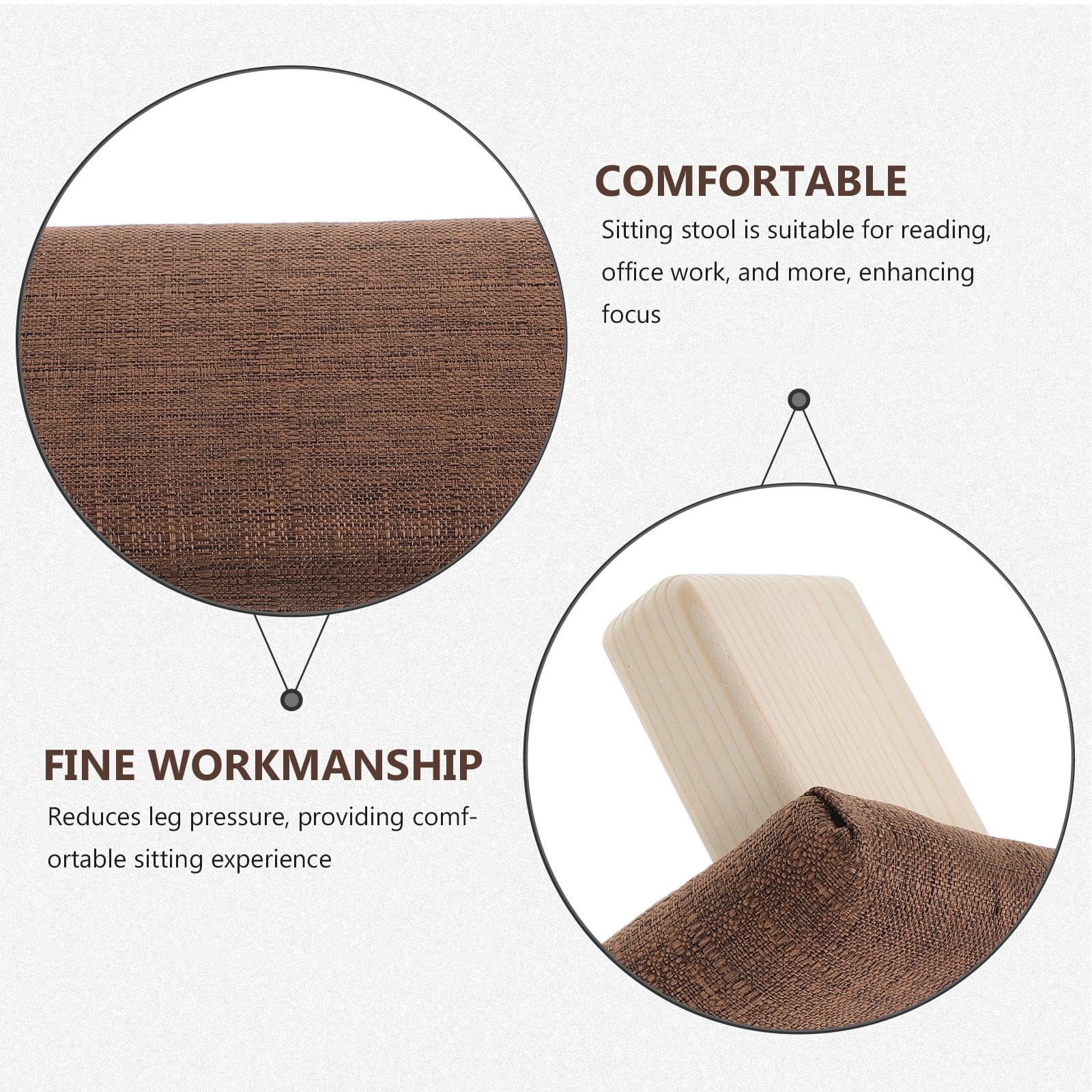 Sgabello Inginocchiato Ergonomico in Legno, Stile Duck, Caffè