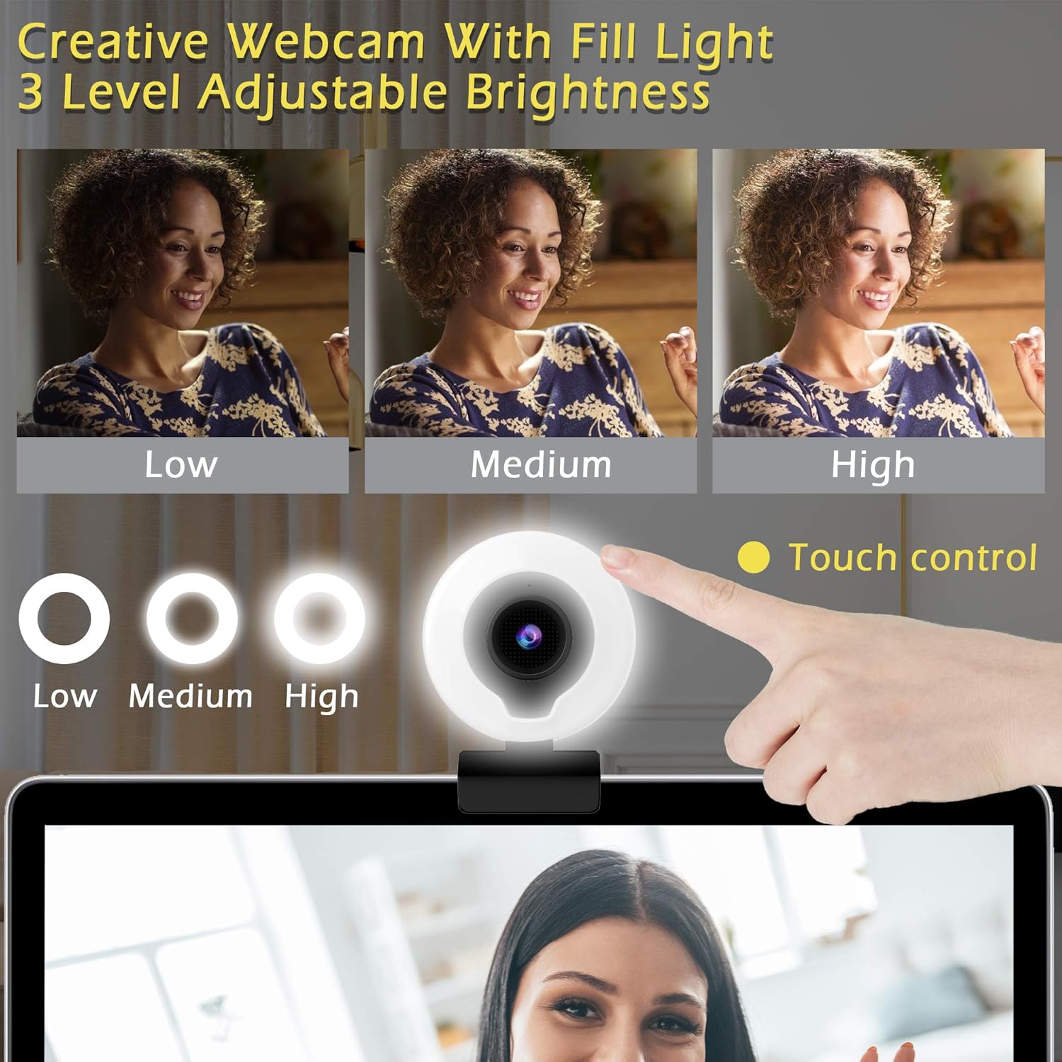 Buy 1 get 1 2K Webcam with Ring Light & Microphone, JINGMKJ HD USB Web Video Camera with Tripod AutoFocus for Live Streaming/Video Conferencing/Online Class,Skype/Facetime/Teams/YouTube, PC Mac Laptop Computer Get Special Price 2K Webcam with Ring Light & Microphone, JINGMKJ HD USB Web Video Camera with Tripod AutoFocus for Live Streaming/Video Conferencing/Online Class,Skype/Facetime/Teams/YouTube, PC Mac Laptop Computer