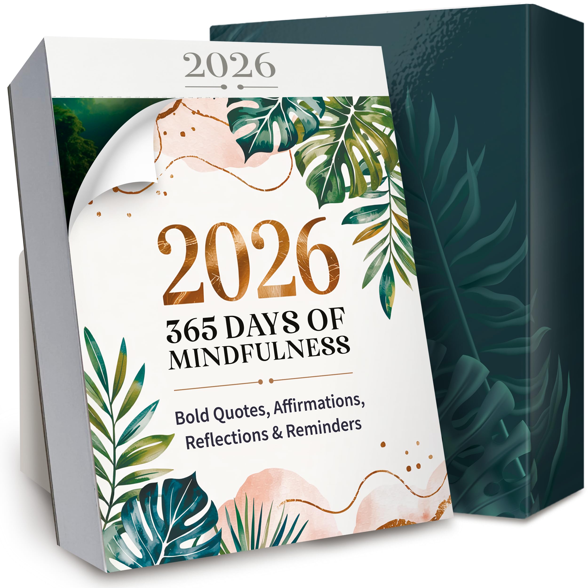 Mindfulness Desk Calendar 2026 – Daily Inspirational Page-A-Day Tear-Off Calendar with Quotes, Affirmations, Reflections & Mindful Prompts, Elegant