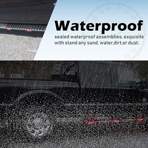 Miniatura 7 de Meerkatt Paquete de 10 luces indicadoras laterales en miniatura de 3.8 pulgadas, color rojo, 6 luces LED LED de color rojo, luz SMD, parada de