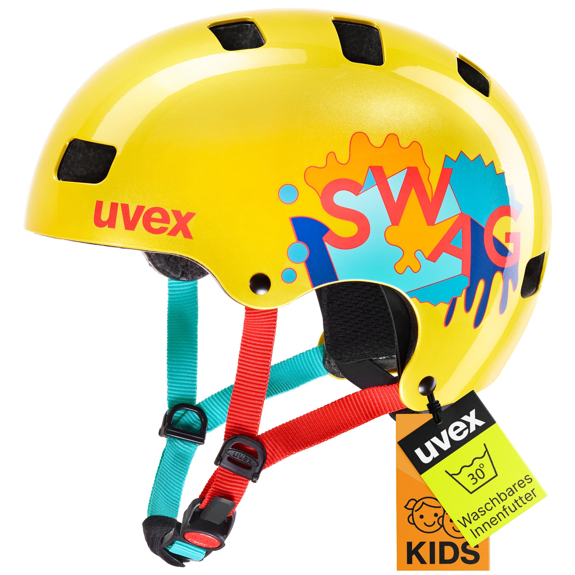 uvex Kid 3 - robuster Fahrradhelm für Kinder- individuelle Größenanpassung - optimierte Belüftung - Yellow - 51-55 cm