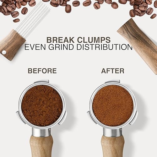 Miniatura 4 de WDT Tool - Agitadores de expreso, distribuidor de café, herramientas de barista, herramienta de distribución de agujas de espresso para kit de