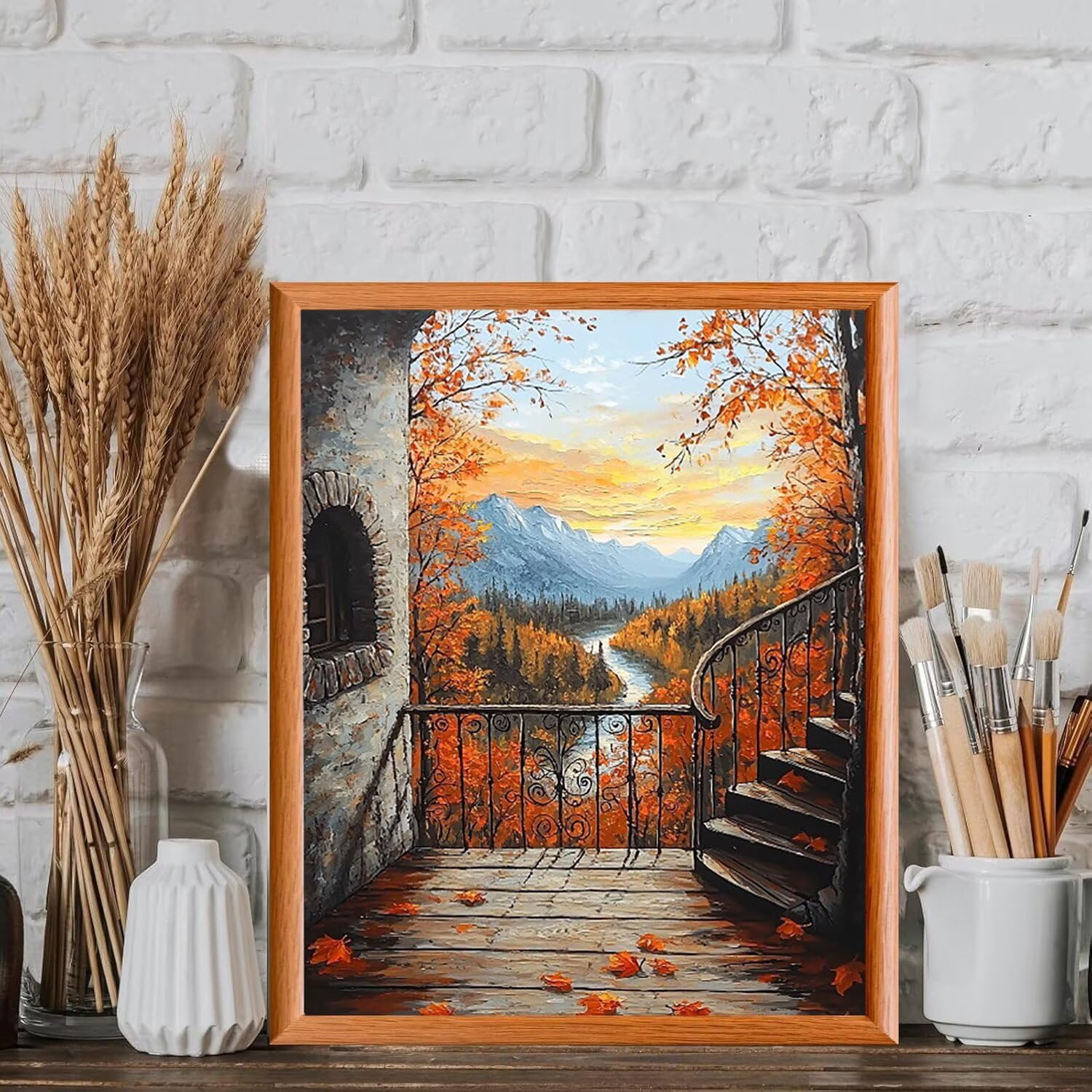 WEISHIWE Zalesiona jesień Malowanie przez Liczby Dorosły, 60x80cm w-824