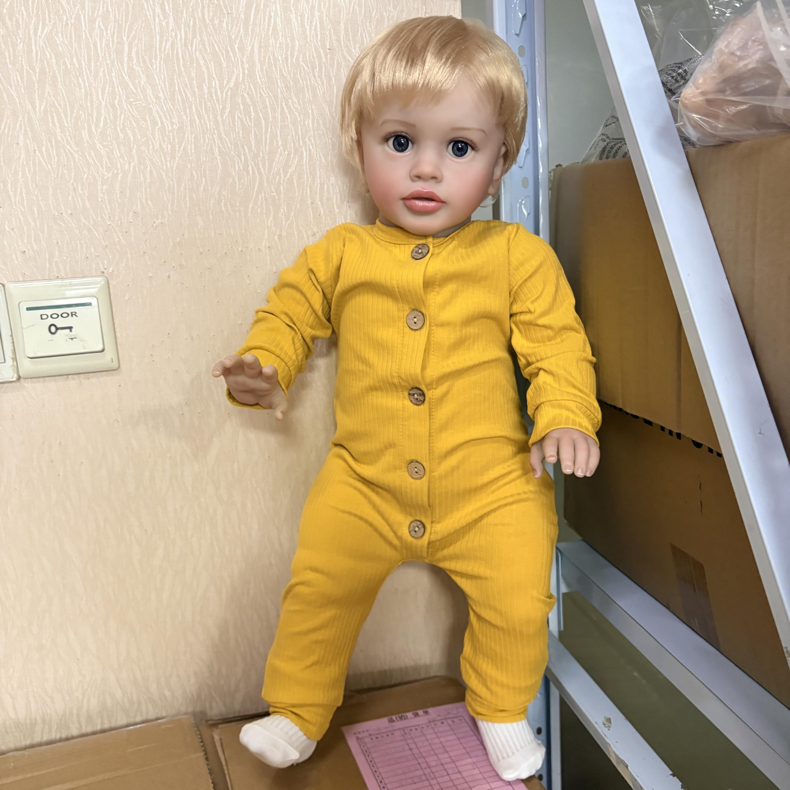 66 cm reborn-baby lalka dziewczyna otwarte oczy realistyczne lalki noworodka | Realistyczne ręcznie ukorzenione włosy, miękki korpus z tkaniny i winylowa głowa i kończyny