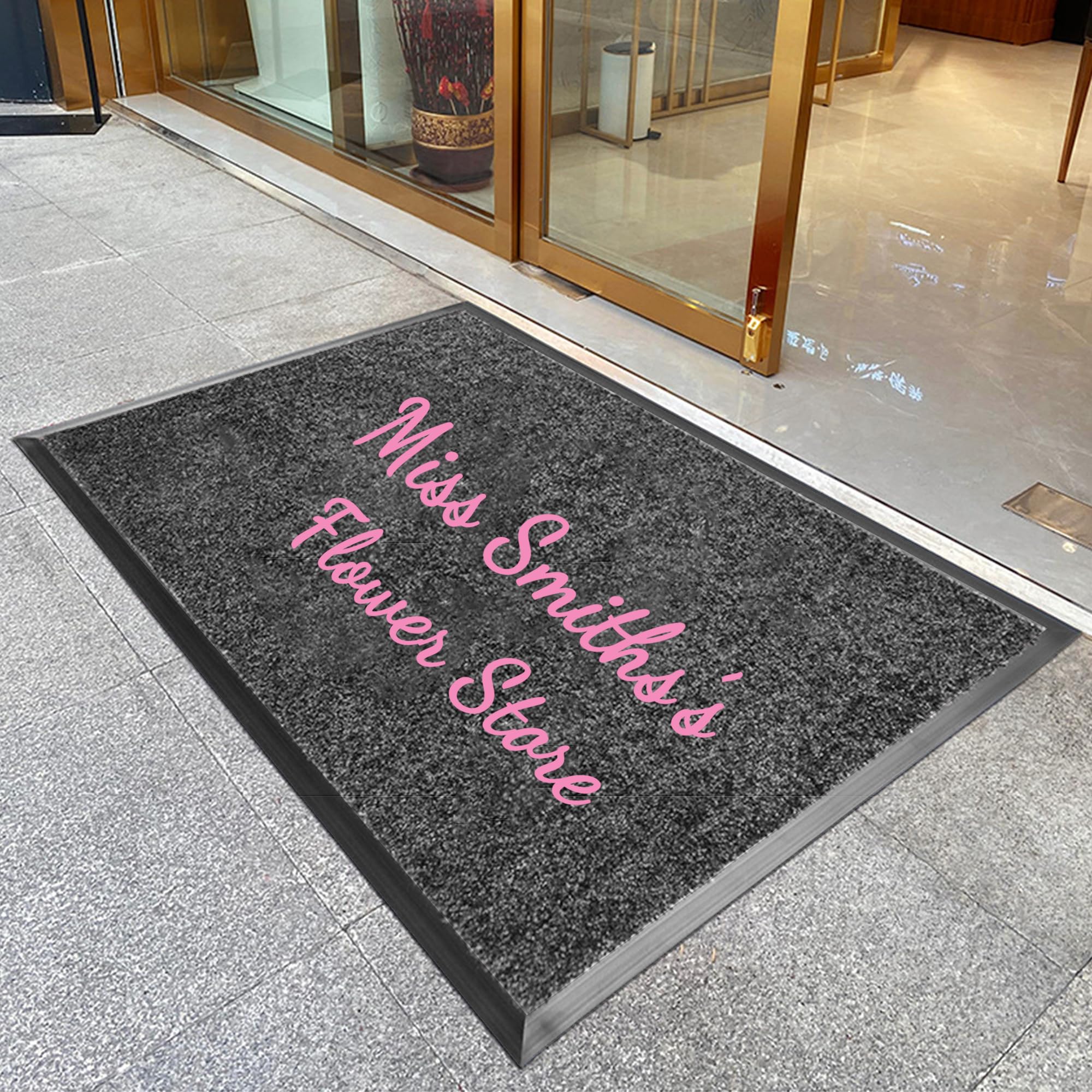Alfombra Comercial Personalizada con Logotipo Alfombras de Oficina Comerciales Personalizadas Felpudo de Bienvenida para Entrada Felpudo Interior con Respaldo de Goma Antideslizante para Hotel