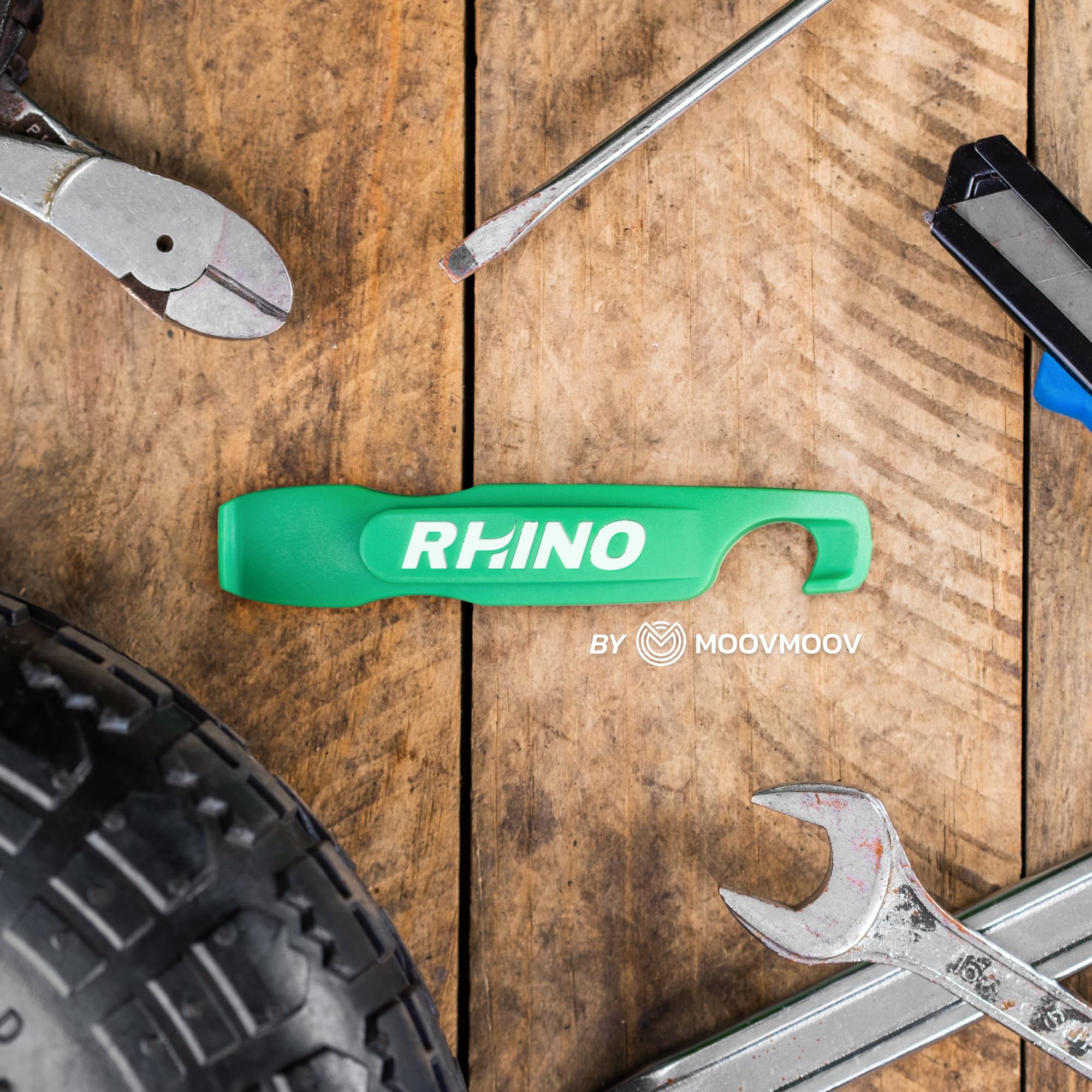 MOOVMOOV Rhino Kit 4 Leve Smontacopertoni Bici Leve Rinforzate per Copertoni Tubeless MTB Strada