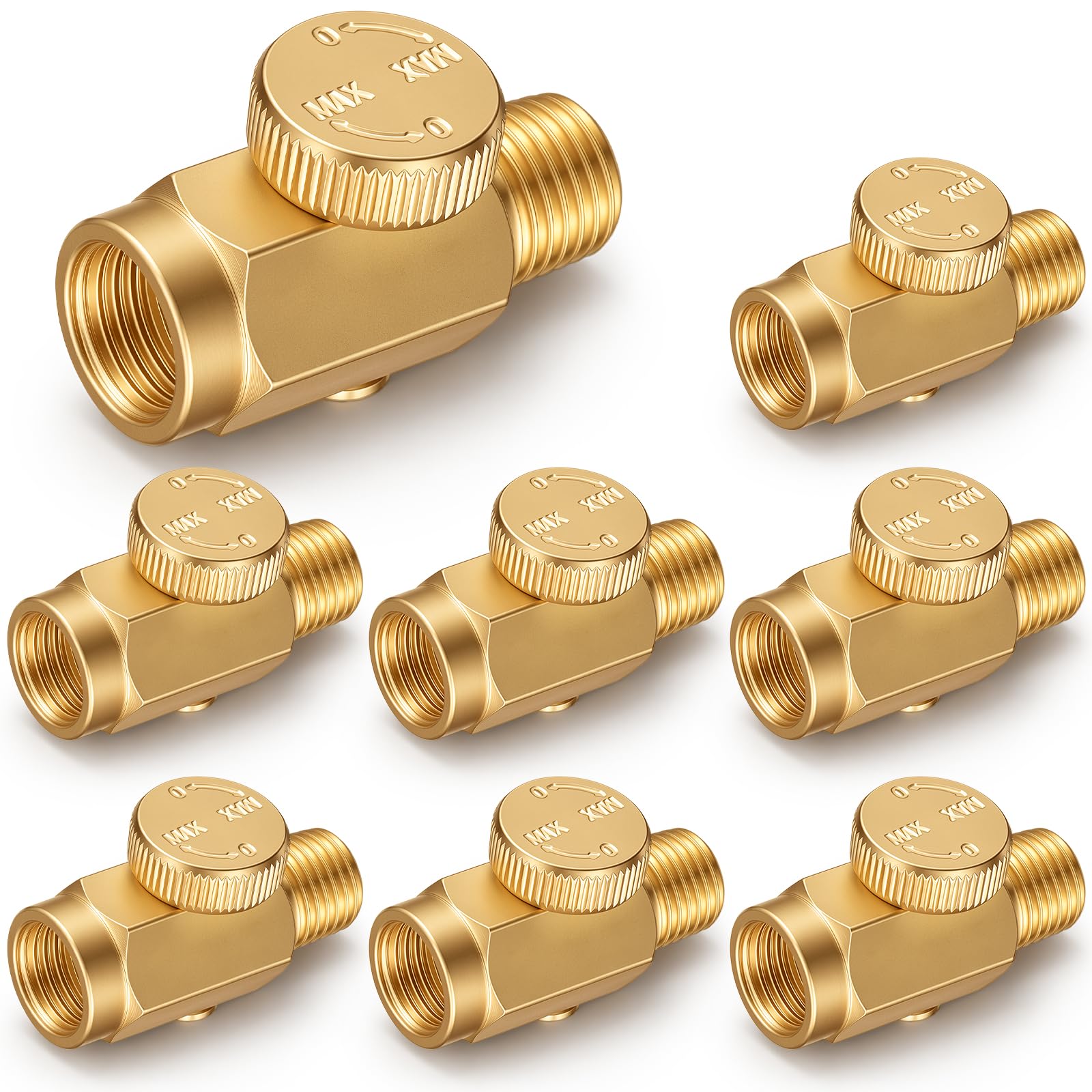 Régulateur de débit d'air pour stopper les pertes de pression sur compresseur NPT - 8 pièces