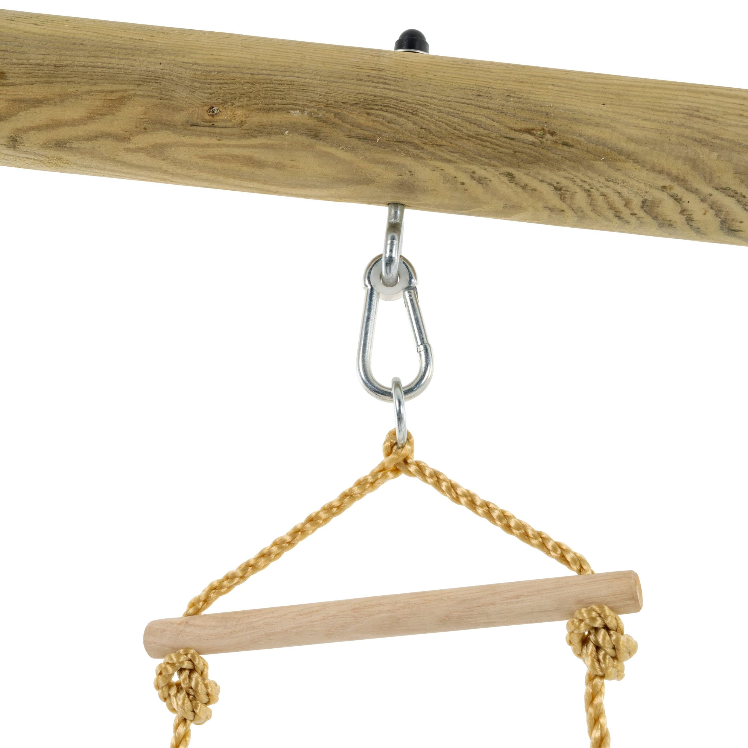 Échelle Corde 5 barreaux Bois pour portique h190-250cm