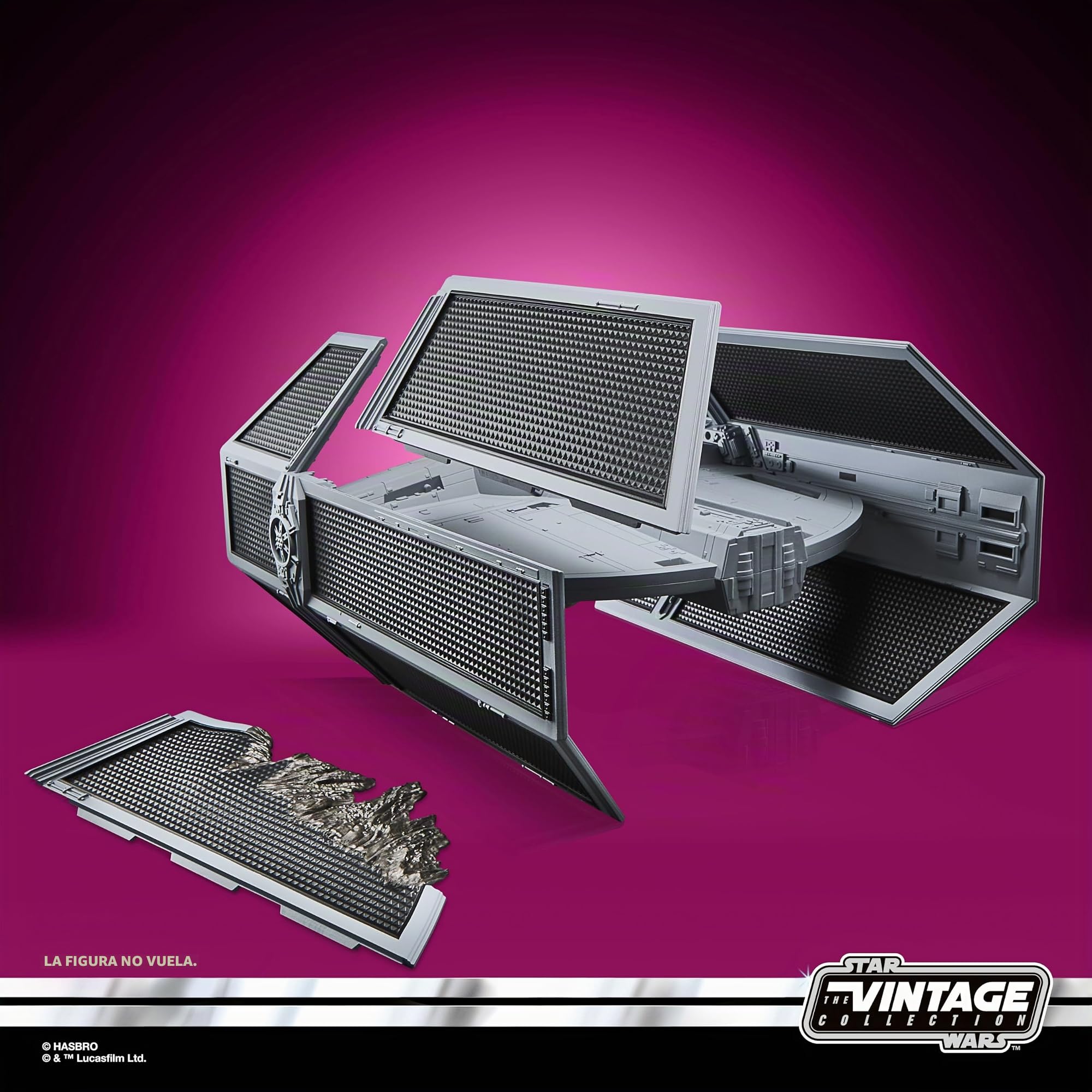 STAR WARS The Vintage Collection TIE Advanced de Darth Vader, Una Nueva Esperanza - Vehículo coleccionable premium de 9,52 cm y figura de acción
